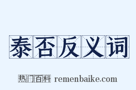 泰否反义词是什么意思的图片